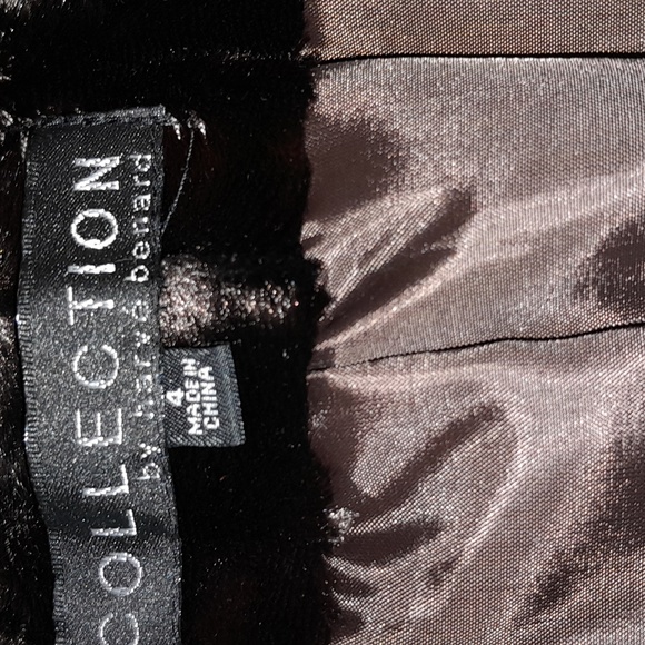 NWOT size 4 Harve Benard chocolate brown faux fur cape style jacket. - Picture 2 of 4